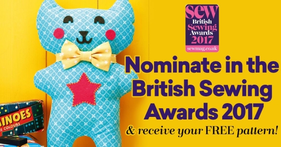 Nominate your Favourites in the British Sewing Awards 2017