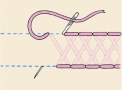 How to sew close herringbone stitch