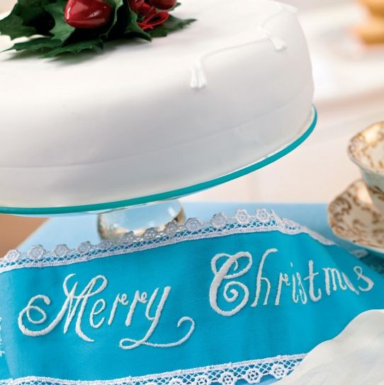 Embroidered Christmas Cake Band Free sewing patterns Sew Magazine