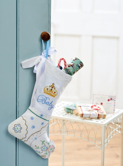 Baby’s First Christmas Embroidered Stocking