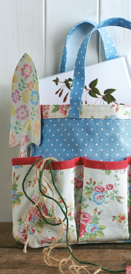 Cath Kidston Fabric Gardening Tool Caddy and Knee Rest