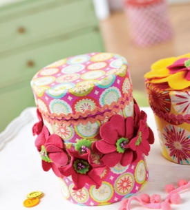 Handmade Floral Storage Boxes