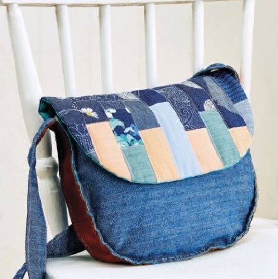 Patchwork denim bag Free sewing patterns Sew Magazine