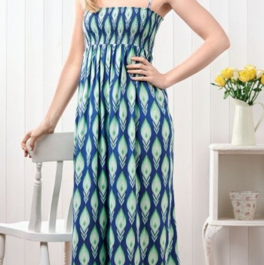Shirred maxi dress Free sewing patterns Sew Magazine