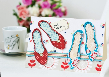 Shoe Bag and Shoe Embroidered Card