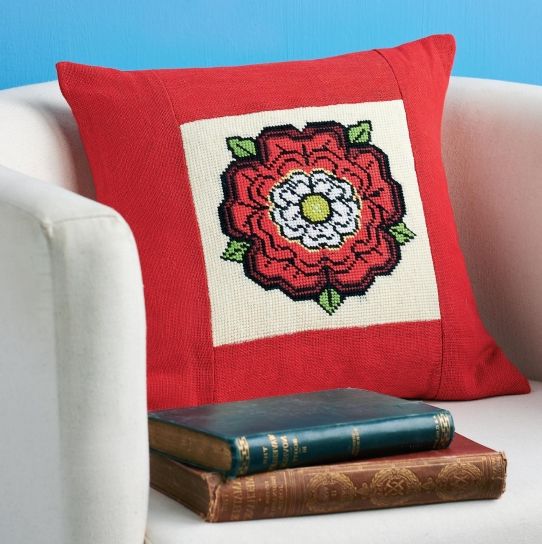 Tent Stitch Needlepoint Canvas Cushion Free sewing patterns Sew