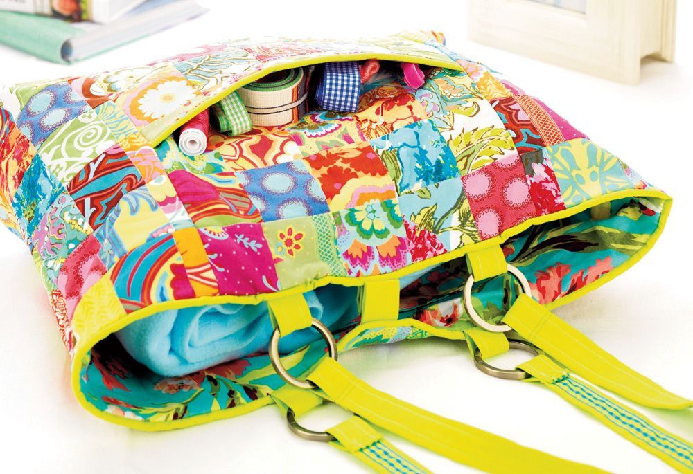 Patchwork tote bag - Free sewing patterns - Sew Magazine Patchwork tote bag - Free sewing patterns - Sew Magazine