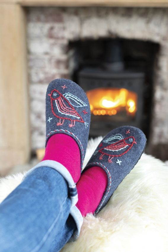 Sew 157 December 21 Embroidered Slippers Sew 157 December 21 Embroidered Slippers