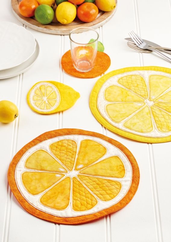 Sew 152 August 21 Citrus Slice Mat Set Sew 152 August 21 Citrus Slice Mat Set