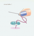 How to sew a four hole button How to sew a four hole button