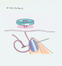 How to sew a four hole button How to sew a four hole button