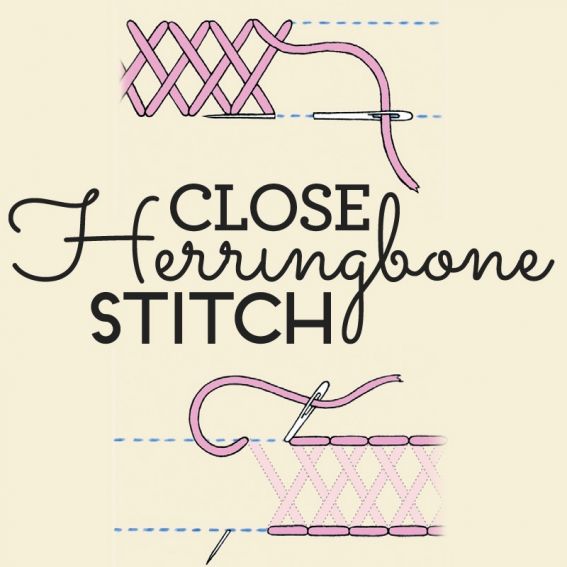 How to sew close herringbone stitch How to sew close herringbone stitch