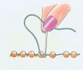 How to sew with linear beads How to sew with linear beads