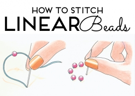 How to sew with linear beads