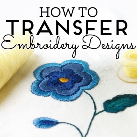 How to transfer embroidery designs