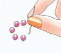 How to sew individual beads How to sew individual beads