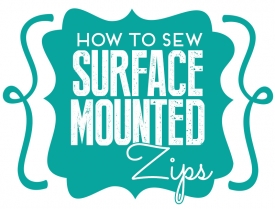 How to sew surface mounted zips