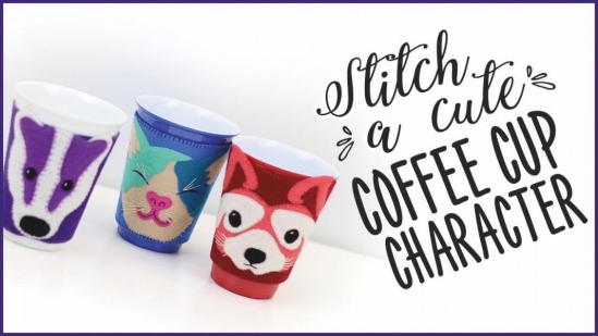 Stitch a Cute Coffee Cup Character!
