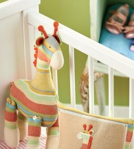 Striped Calico Giraffe and Cushion Striped Calico Giraffe and Cushion