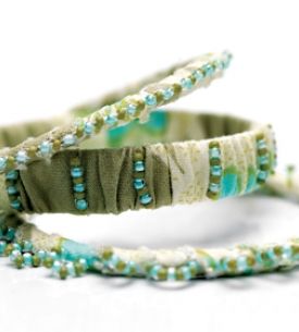 Beaded Fabric Jewellery Set Beaded Fabric Jewellery Set