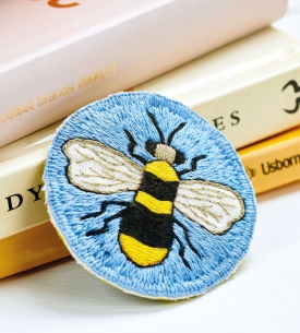 Embroidered Bee Badge