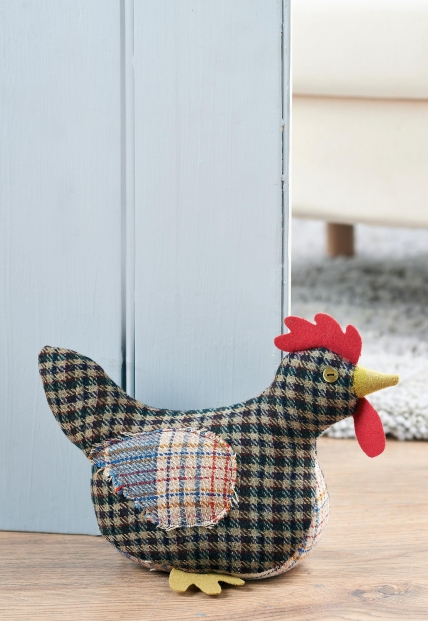 Tweed Chicken Doorstop