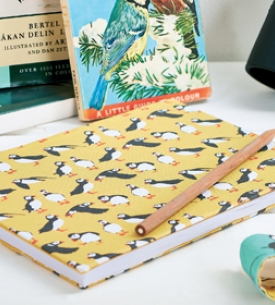 Fabric covered notebook