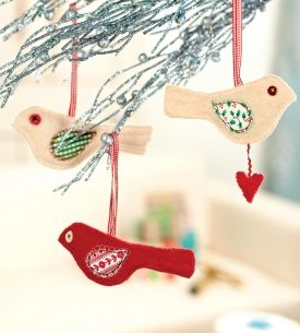 Festive Folksy Bird Decorations Festive Folksy Bird Decorations
