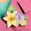 Floral Brooch and Card for Mum