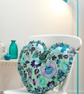 Art Gallery Fabric Poetica Heart Pillows Art Gallery Fabric Poetica Heart Pillows