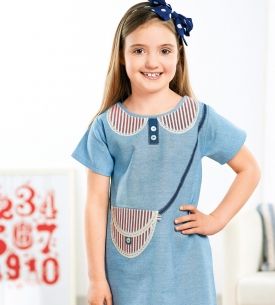 Young Girl’s Nautical Applique Dress Young Girl’s Nautical Applique Dress