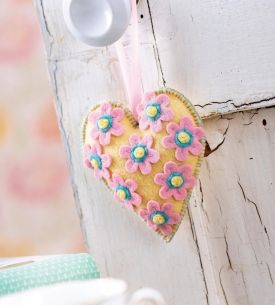 Padded Heart Felt Decoration Padded Heart Felt Decoration