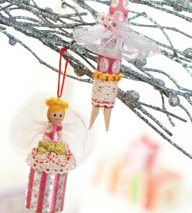 Vintage Wooden Peg Christmas Angel Vintage Wooden Peg Christmas Angel