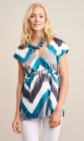 V-Neck Drawstring Blouse V-Neck Drawstring Blouse