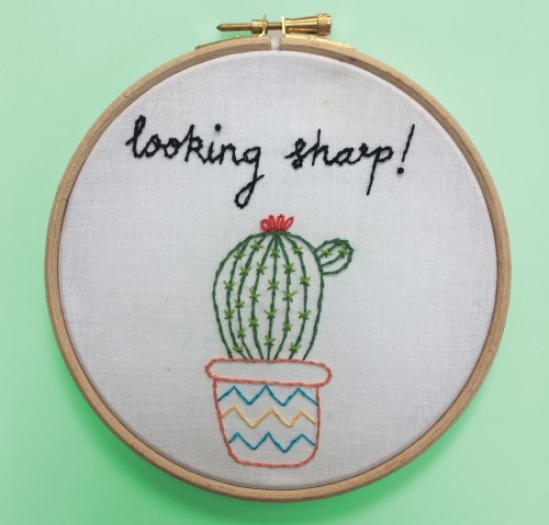 Stitch Create and Craft’s Cactus Embroidery Hoop