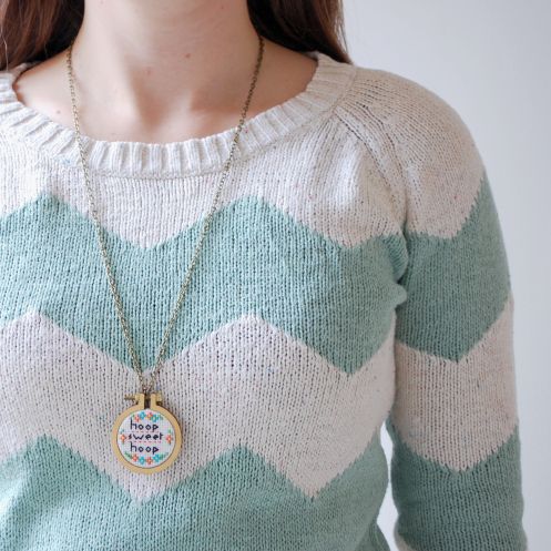 Embroidery hoop necklaces Embroidery hoop necklaces