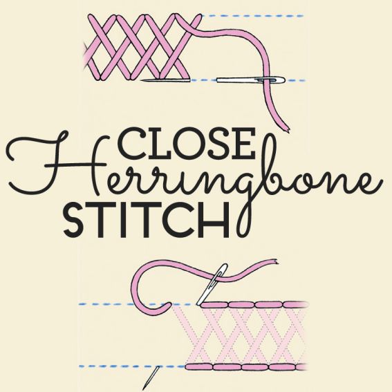 How to sew close herringbone stitch How to sew close herringbone stitch