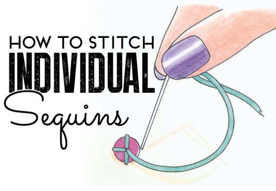 How to sew individual sequins How to sew individual sequins