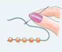 How to sew with linear beads