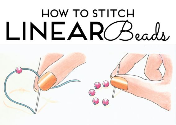 How to sew with linear beads How to sew with linear beads