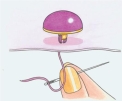 How to sew a button with a shank
