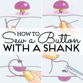 How to sew a button with a shank