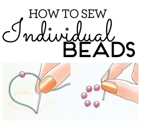 How to sew individual beads