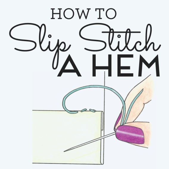 How to slip stitch a hem