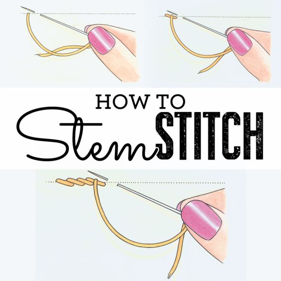 How to sew stem stitch How to sew stem stitch