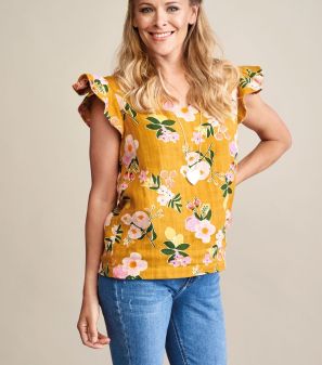 Ruffle Sleeve Top