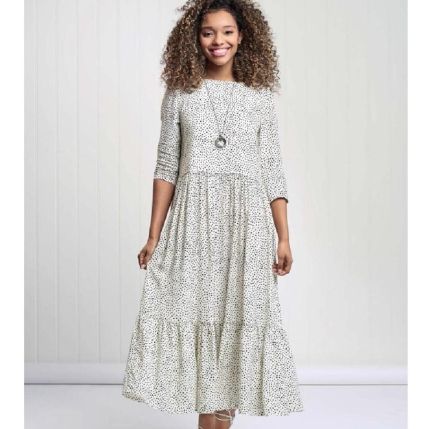 Pattern midi dress sale