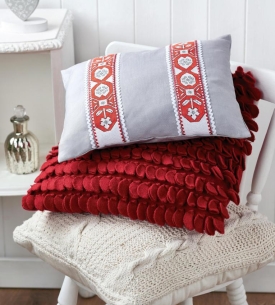 Assisi embroidered cushion