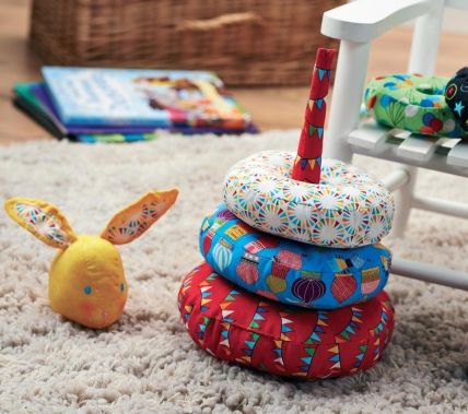 Fabric Baby Stacking Ring Game Free sewing patterns Sew Magazine