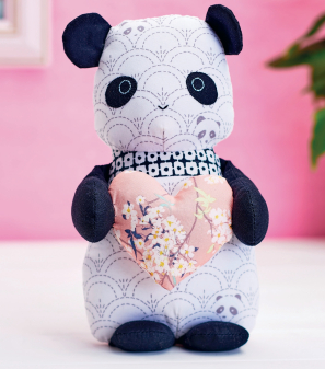 Bamboo Panda Heart Toy Sewing Pattern